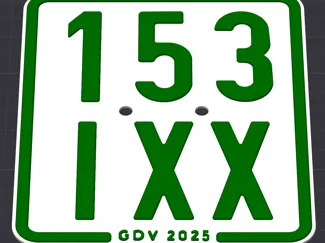 Simson Kennzeichen GDV 2025