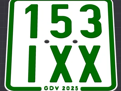Simson License Plate GDV 2025