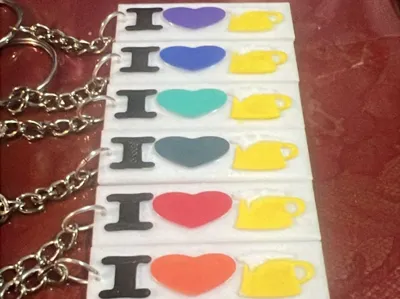 i love beer keychain