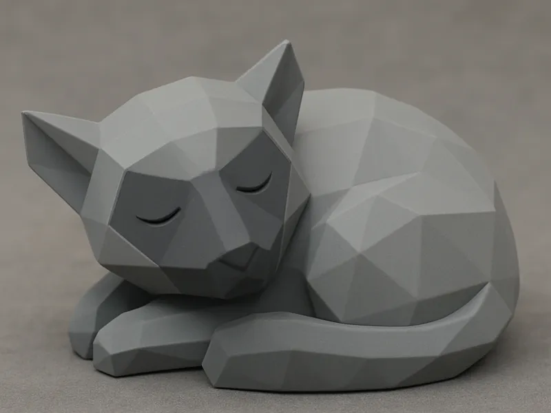 Low Poly Sleeping Lemur 