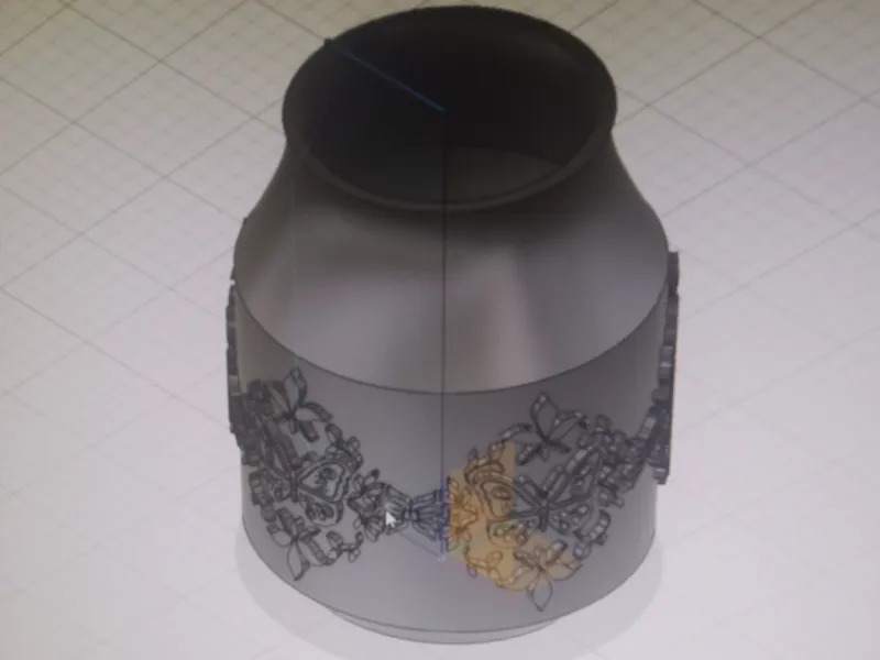 Butterfly Vase embossed