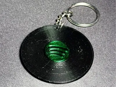 Vinyl Record NFC tag keychain