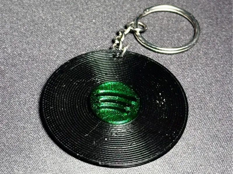 Vinyl Record NFC tag keychain