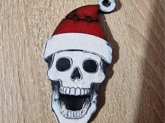 Santa Claus skull keychain
