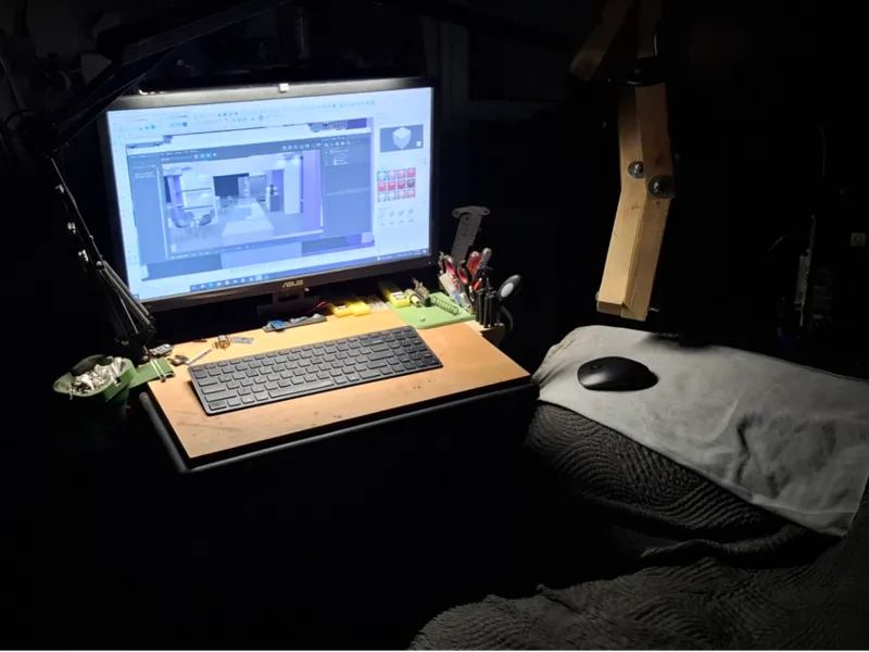 Adjustable Monitor Top Light Bar (3D Printable)