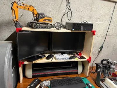 3D printed shelf brackets for 3/4” plywood