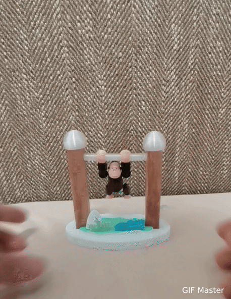 吊单杠的黑猩猩 传动创意玩具