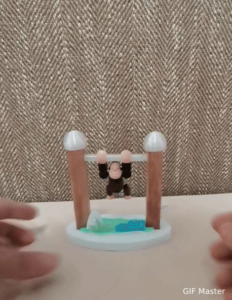 吊单杠的黑猩猩 传动创意玩具