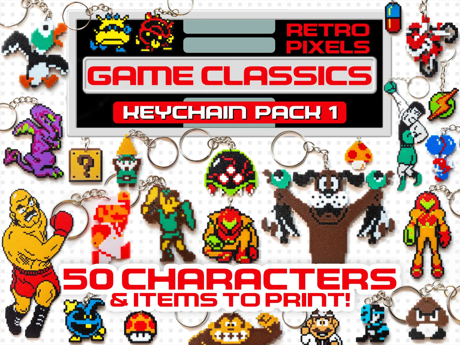NES Game Cart Tap-to-Play Mini NFC Retro Keychain! by Powerpill.prints ...