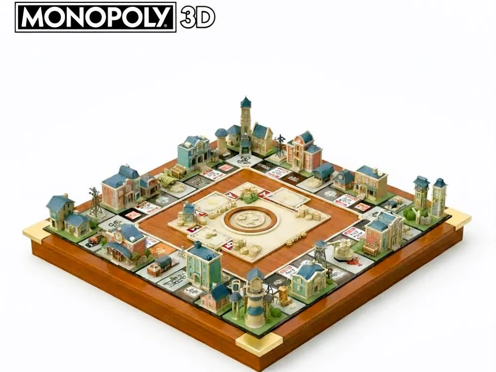 Monopoly Render Monopoly 3D - Board Game - Free 3D Print Model - MakerWorld