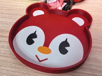 Animal Crossing Gummy Big Head Plate and Coaster