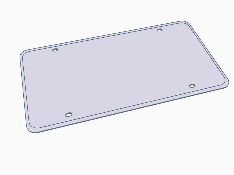 American License Plate 3D Model