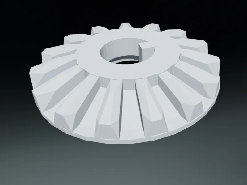 Discontinued gear for sowing machine