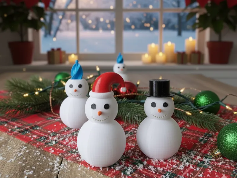 Twistmas Snowman - Spiral Fidget Christmas Snowman