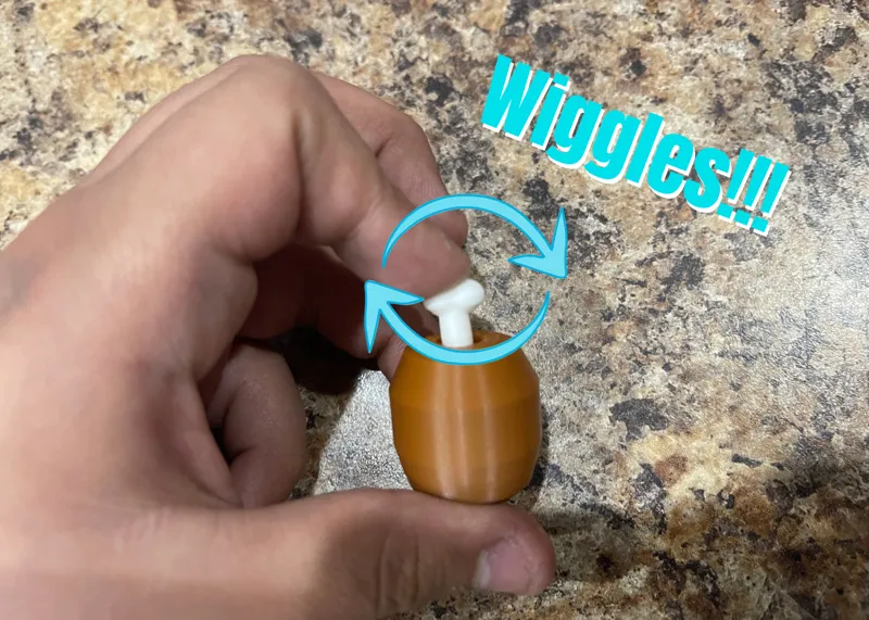 Mini turkey leg fidget (with wobbly bone!)