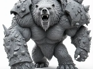 Meshy War Bear