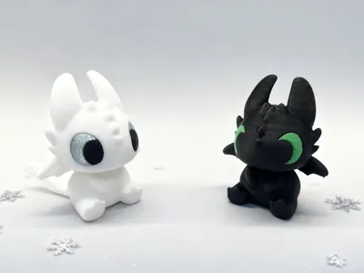 Toothless - Night Fury & Light Fury