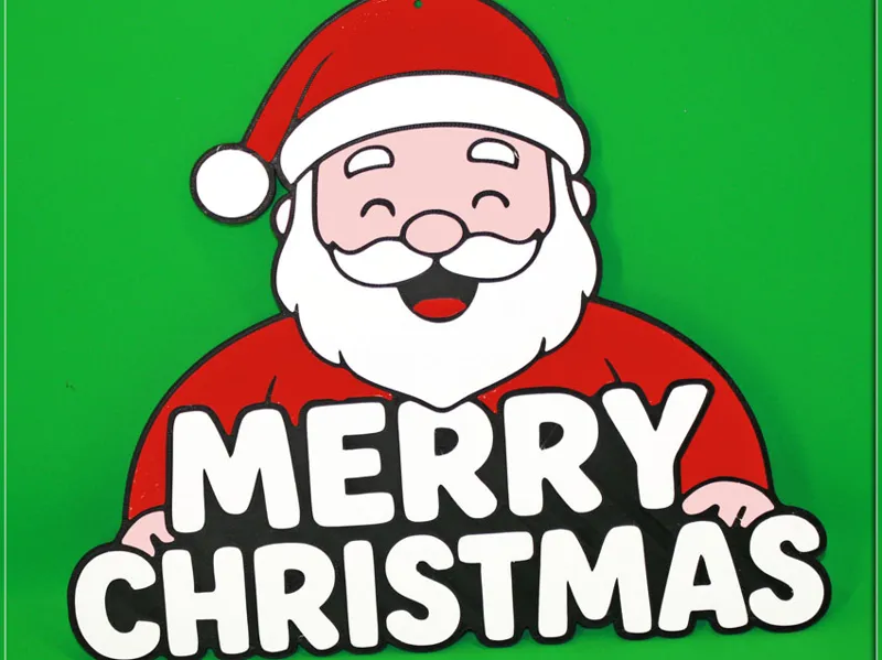 Merry Christmas Santa Sign