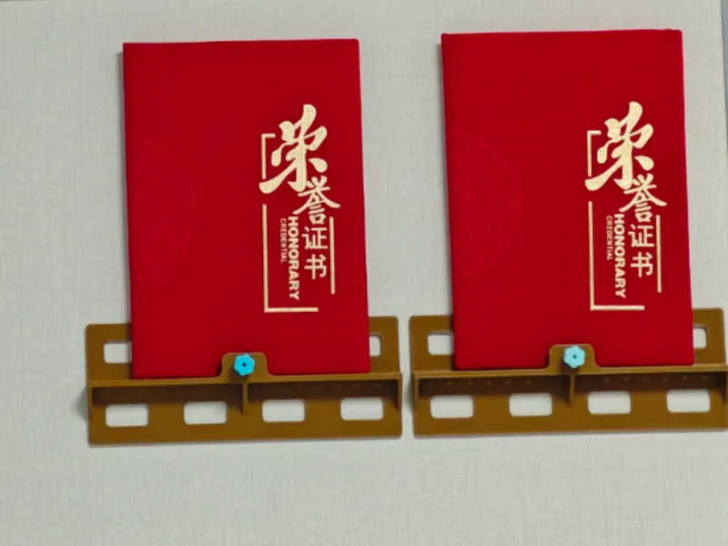 贴在墙上的证书支架