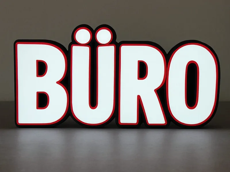 LED BÜRO Schild – Leuchtschild zum Aufstellen