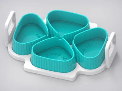 Snack bowls, including tray