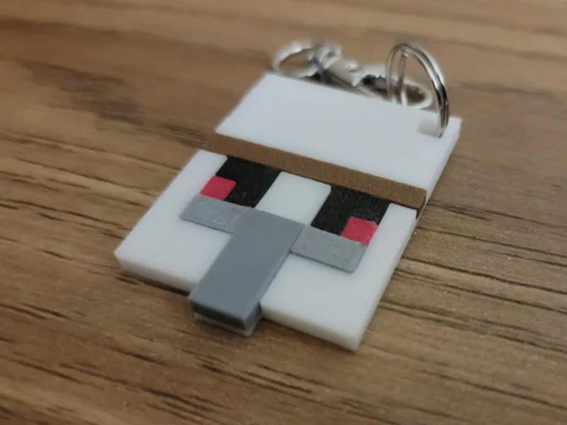 minecraft iron golem keychain