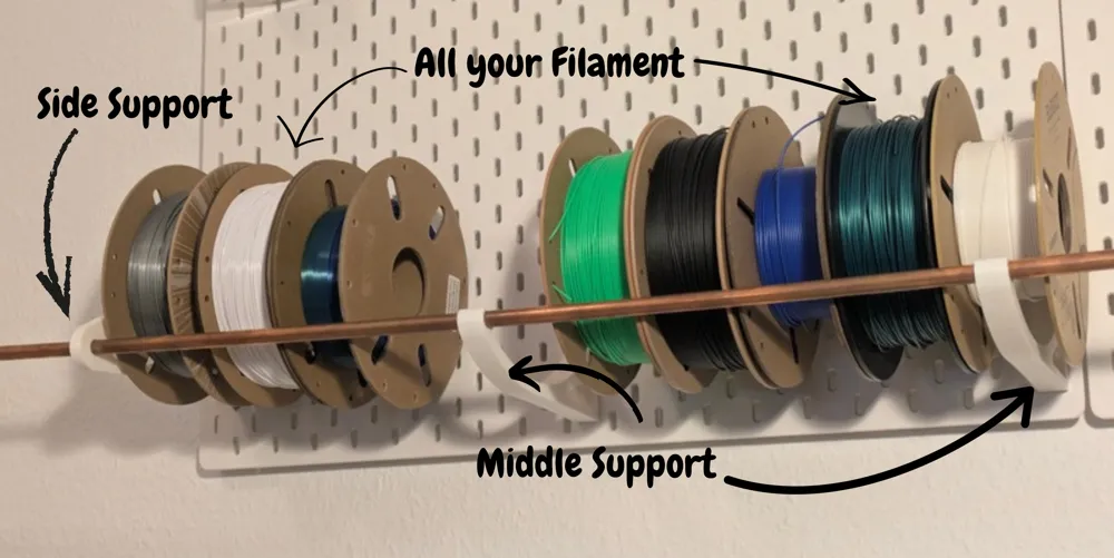IKEA Skadis expandable filament storage system - Free 3D Print Model ...