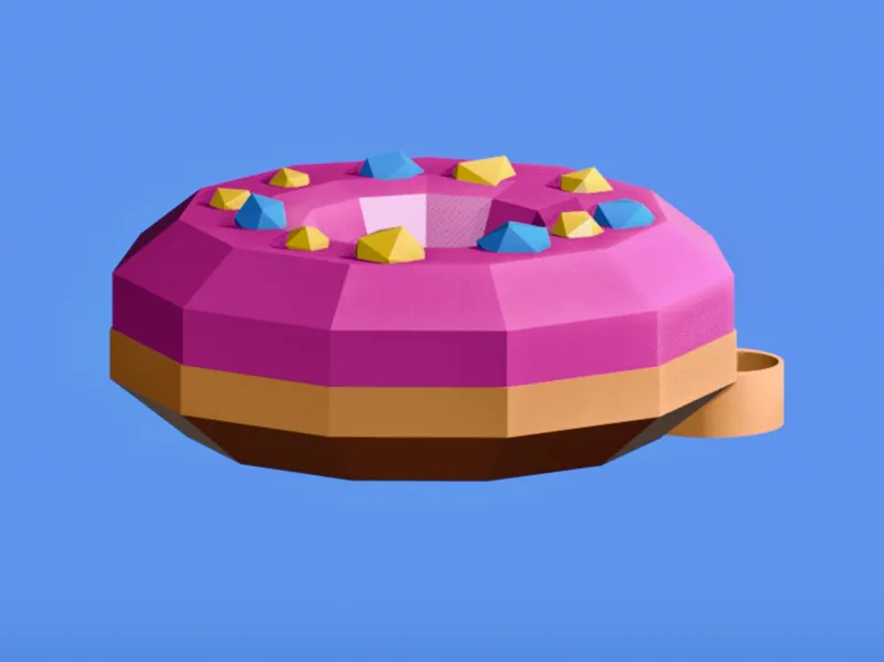 Donut keychain (toppings)