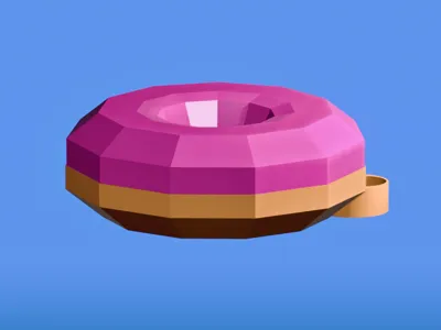 Donut keychain  (no toppings)