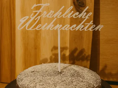 Merry Christmas Cake Topper / Cake Decoration