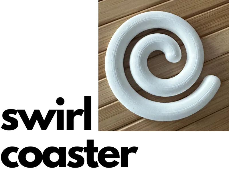 Swirl spiral coaster for your fauvorite cup