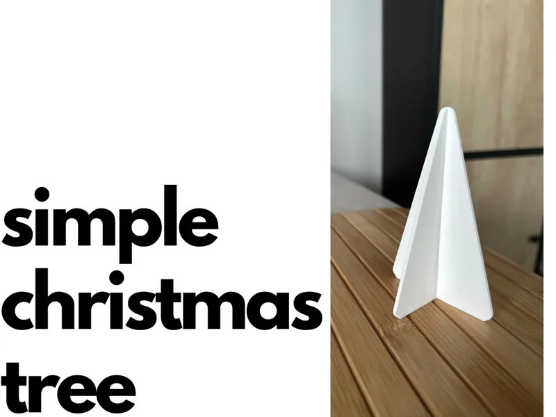 Simple minimal christmas tree for your desk