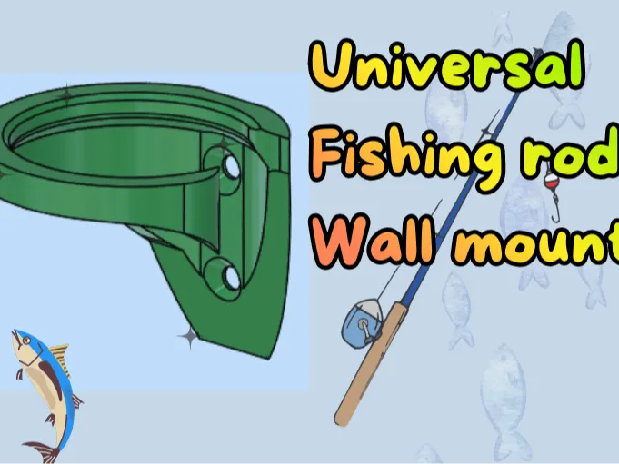 Fishing rod wall mount