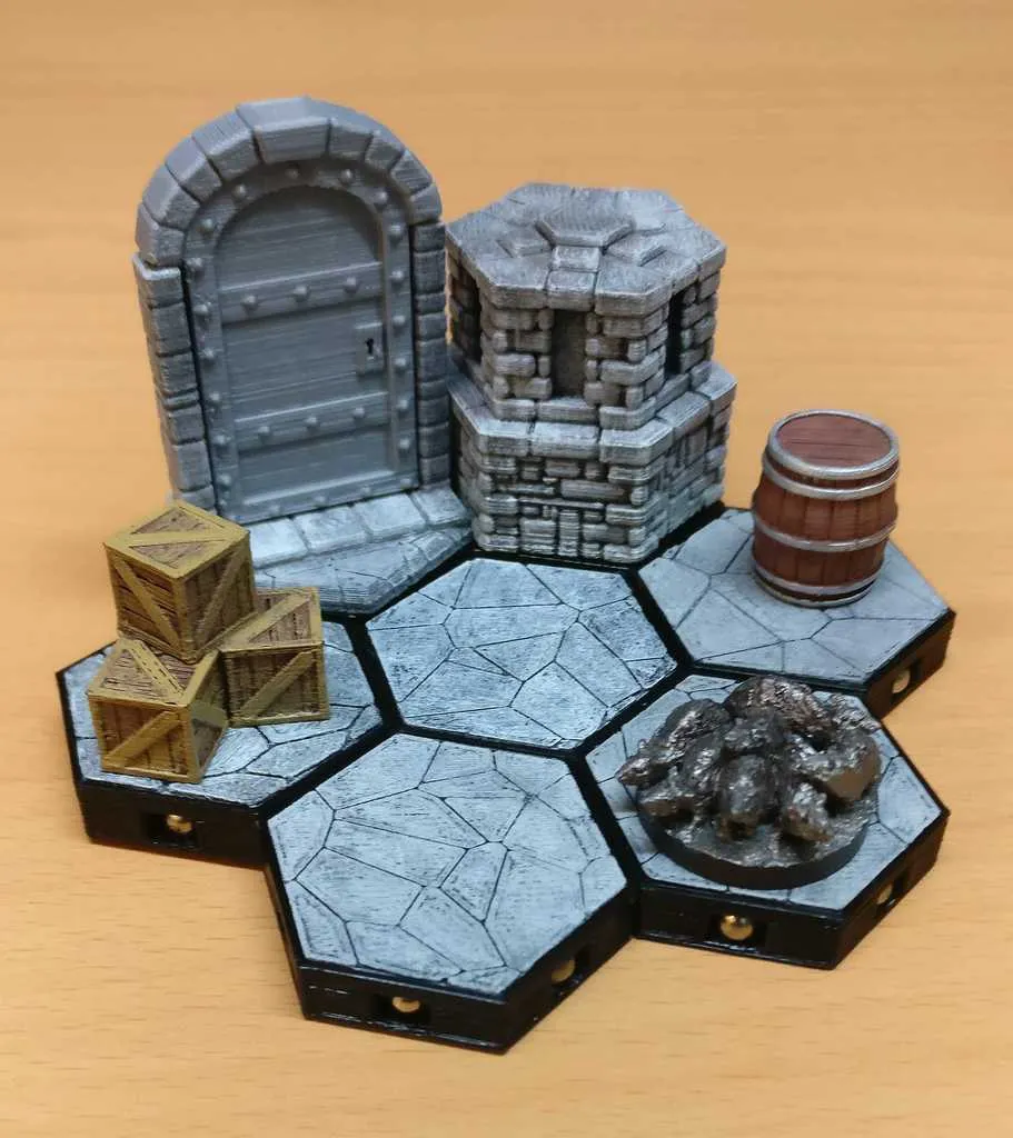 Maghex Riser MagHex Bases - 5mm magnetic ball overkill edition - Free 3D Print Model ...