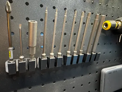 Pegboard 1/4 Bit Holder