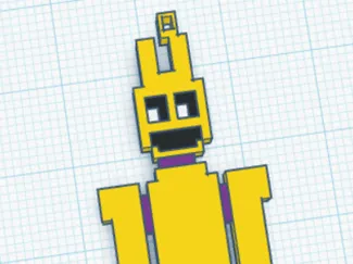 8-bit spring bonnie keychain