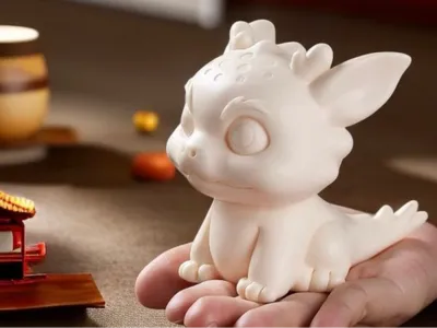 Fire Dragon Chinese Style Cute Figurine