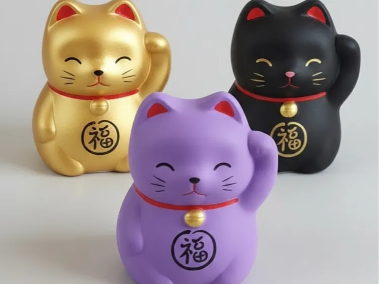可爱摆件招财猫 招福猫 好运摆件（无需支撑）