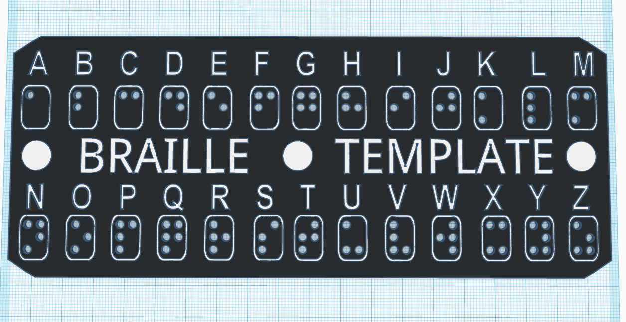 Braille Template Multicolor