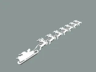 Santa Sleigh Silhouette