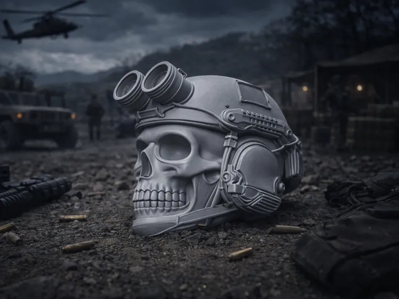 Skull with Helmet