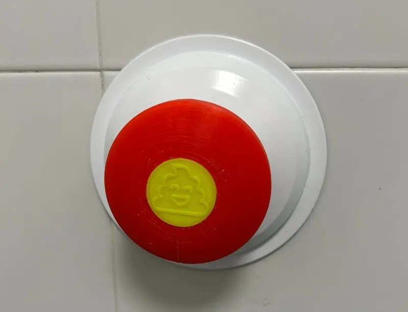 Fun WC Flush Button Cover – Emoji Style