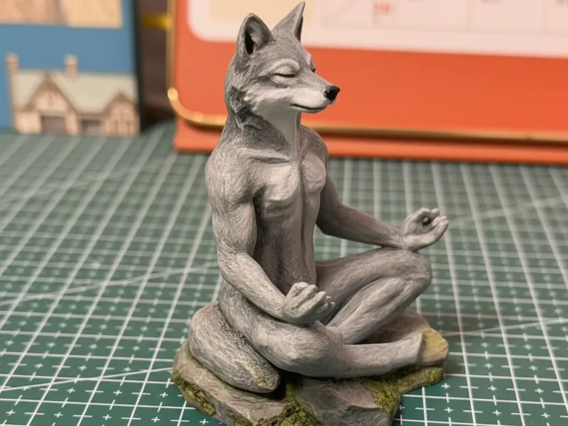 打坐的狼