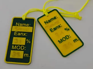 Nitrox Tank Identification Tag