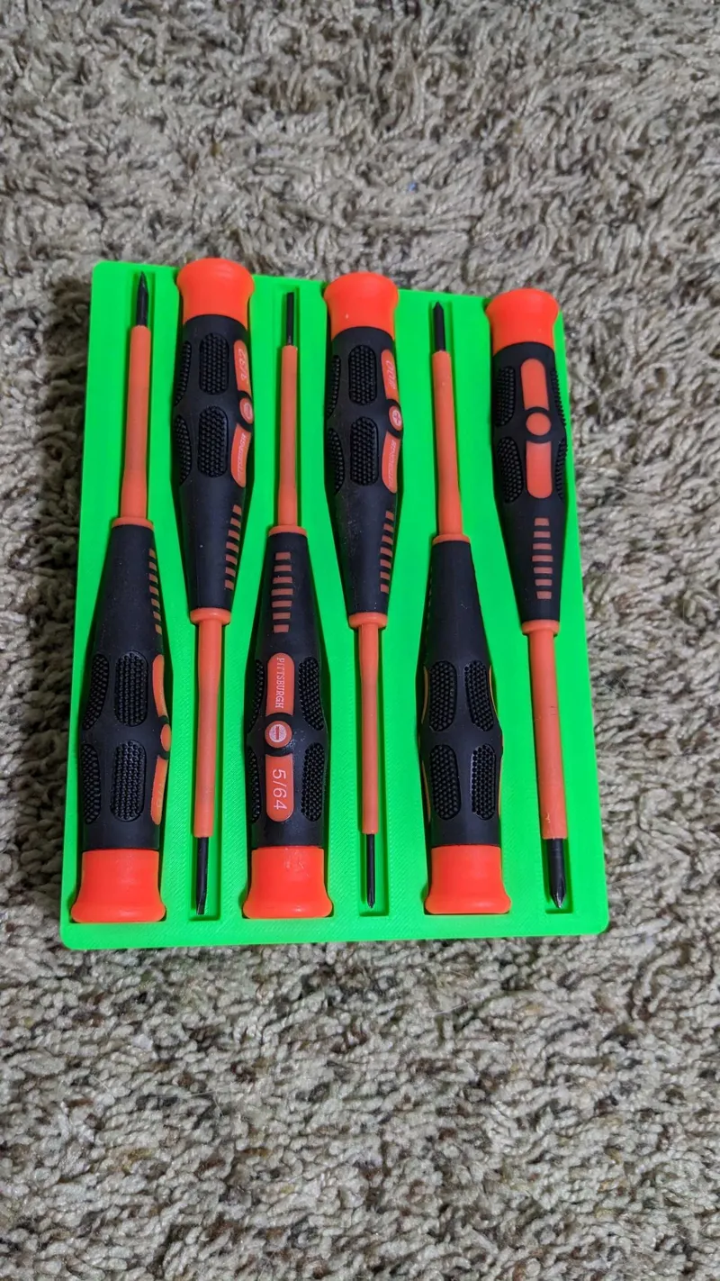 Gridfinity holder for electrical screwdriver set