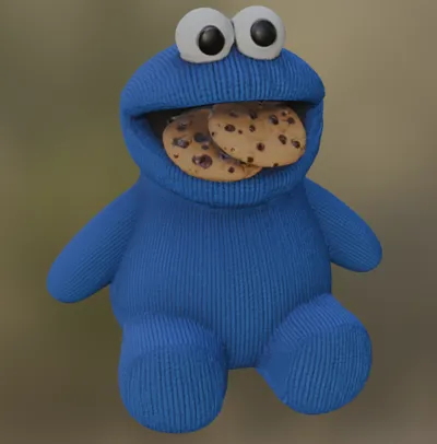 Cookie Monster w/ Knitted Style
