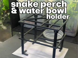 Reptile Perch & Water Bowl Holder -Arboreal Snakes
