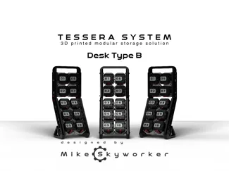 Tessera Desk Type B. Modular storage