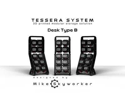 Tessera Desk Type B. Modular storage