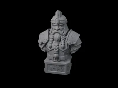 Bust 1 — Warlord in Royal Armor